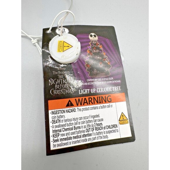 Nightmare Before Christmas Jack Skellington Light Up Ceramic Tree Halloween 10" - Picture 9 of 10